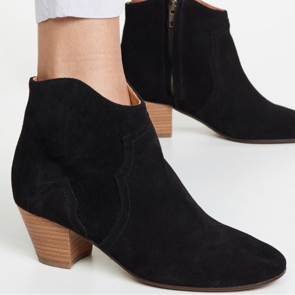 Isabel Marant black suede dicker Boots